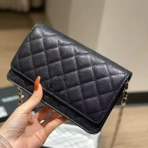 Top Quality Original Women Chain Bag Caviar Genuine Leather Purse With Letter Logo