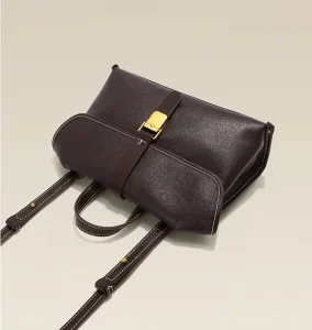 Top grain Cowhide Retro Messenger Bag Women’s Large capacity Handbag Autumn Commuting Cross body Bag