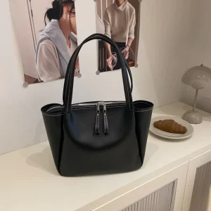 Tote Bag New Women’s Bag Handbag Large Capacity Casual Soft Leather Shoulder Bag Simple Travel