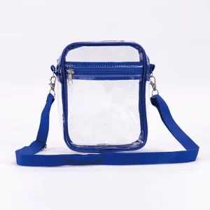 Transparent Crossbody Bags with Custom Brand Fashion Clear Fanny Pack PVC Shoulder Bag Purses Phone Bag for Daily Use