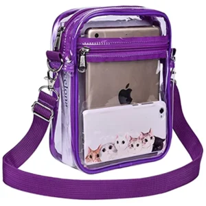 Transparent PVC Shoulder Messenger Travel Shopping Bag Gym Beach Storage Bag Wallet Bag