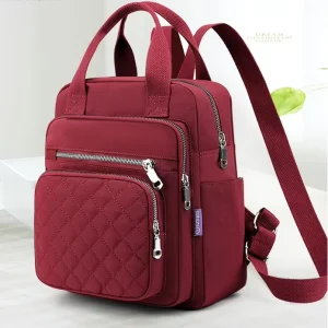 Travel Backpack Fashion Student Schoolbag College Unisex Large Capacity Simple Waterproof Nylon 20 35L Argyle