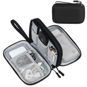 Travel Cable Organizer Pouch Electronic Accessories Carry Case Portable Waterproof Double Layers All-in-One Storage Bag