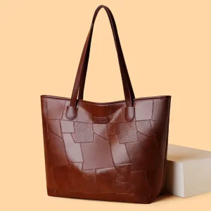 Trending New PU Winter Shoulder Bag Large Capacity Solid Color Leather Shoulder Bags Tote Bag for Women