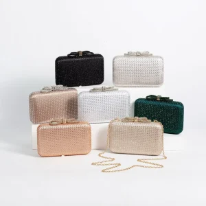 Trending Rhinestone Evening Bag Single Shoulder Fashionable Bling Bling Bow Clutch Manufacturer