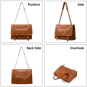Trendy Custom Fashion Luxury Cowhide Genuine Leather Ladies Handbags Women’s Messenger Bags