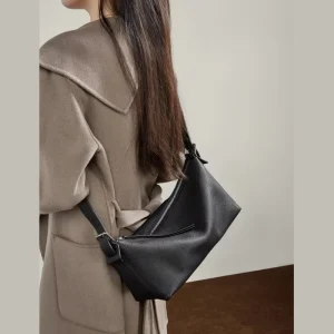 Trendy Designer Leather Pillow Bag Handbag Sling Hobo Satchel Bag Shoulder Crossbody Bag Genuine Leather Handbag