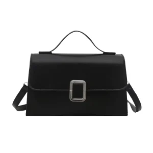 Trendy Fashion European American Women Polyester Crossbody Bag Chain Strap Flap Shoulder Handbag Purse Zippered Hidden Pocket