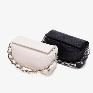 Trendy Handbag PU Leather Crossbody Shoulder Bags Chain Zipper Closure Elegant Purse Daily All Match Fashion Use