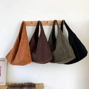 Trendy Hobo Winter Autumn Women Handbag Single Shoulder Large Capacity Pu Suede Leather Tote Bags for Women