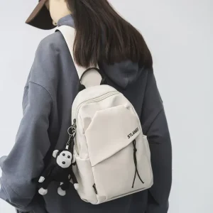 Trendy Simple Women’s Cross Body Bag Large Capacity Breast Shoulder Bag Fashion Style Nylon Material