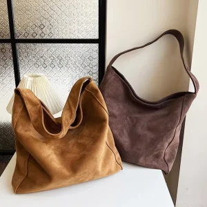 Trendy Vintage Hobo Leather Tote Bag Large Capacity Custom Logo Autumn Winter Casual Purse for Women Fashion Dress Look