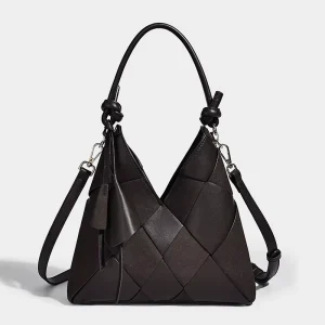 Trendy Vintage Women’s Designer Shoulder Woven Tote Bag Waterproof with Polyester Lining Fashion Clutch Bags