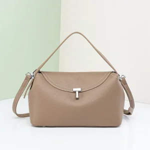 Trendy Women’s Crossbody Bag with Two Shoulder Straps Detachable Hook PU Leather Handbag Minimalist Style for Shopping and Party
