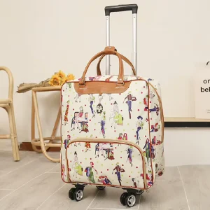 Trolley Bag Short distance Universal Wheel PU Leather Luggage Bag Travel Portable Storage Travel Foldable Suitcases Luggage