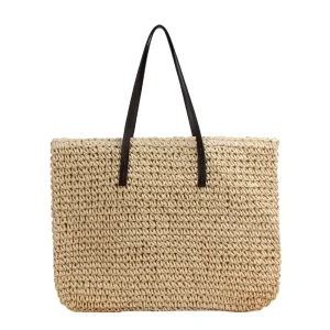 Trusted Supplier’s Stylish New Design Women’s Tote Bag Straw Material