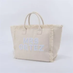 USA Warehouse Free Shipping Bride Wedding Gift Honeymoon Travel Tote Beach Bags Canvas Bag Tote Bag Zipper