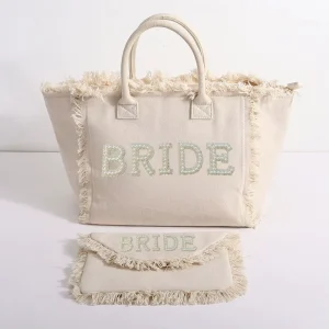 USA Warehouse Free Shipping Multicolor Embroidery Patch Tassel Beach Bag Travel Bag Blank Cotton Canvas Fringe Beach Tote