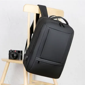 USB Charging Unisex Business 15.6 Inch Geometric Laptop Backpack with Anti-Theft and Waterproof Features