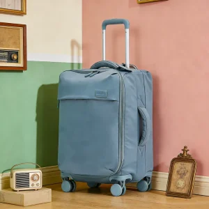 Ultra-Light 24 Inch Women’s Fashionable Soft Travel Bag Spinner Casters Boarded Suitcase Lightweight and Stylish