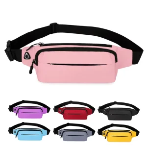 Ultra Light Personalized Custom Print Zipper Waterproof Unisex Oxford Fashionable Cross Body Belt Fanny Pack Hiking Letter