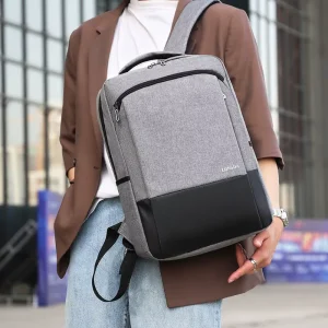 Ultra Lightweight 0.55kg Water Repellent Oxford USB Port S Shape Shoulder Strap Breathable Spacious 15.6 Inch Laptop Backpack