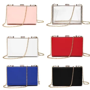 Unique Evening Bags Black Acrylic Clutch Bag for Women Acrylic Bag Box Luxury Clutch