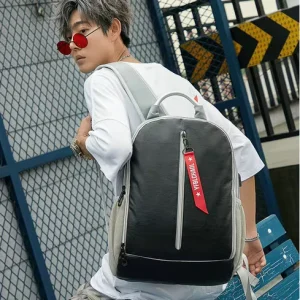 Unisex Business Laptop Backpack Waterproof Polyester Office Travel Bag with USB Charging Port Custom Logo