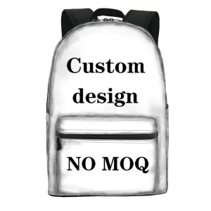 Unisex Custom Printed School Backpack for Boys and Girls Low MOQ All Design Polyester Book Bag with Logo for Students Kids