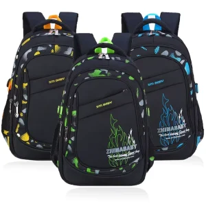 Unisex Customizable Kids Backpack Waterproof Polyester Travel Bag for Primary College Students Zipper Closure