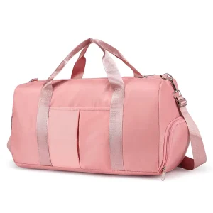 Unisex Fashion Fitness Sports Bag Large Capacity Lightweight Oxford Waterproof Zipper Letter Dry Wet Separation Travel