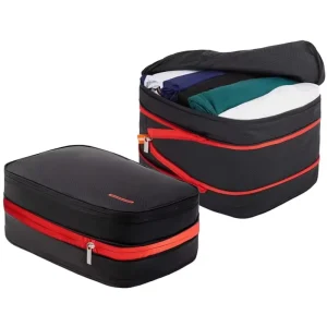 Unisex Lightweight Travel Packing Compression Cubes Luggage Organizers 3 Sets With Zipper Closure Travel Luggage Organizer