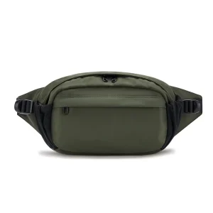 Unisex Men’s Casual Sports Waist Bag Tactical Nylon Crossbody Fanny Pack with Zipper Closure Logo Belt Pattern Travel Essentials