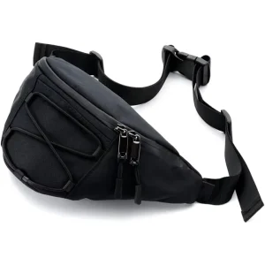 Unisex Neoprene Waist Belt Gym Pouch Cartoon Custom Logo Waterproof Zipper Closure PU Leather Material for Outdoor Running