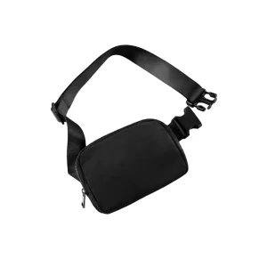 Unisex Nylon Fanny Pack Crossbody Belt Bag Waterproof Sports Waist Bag Zipper Closure Pillow Shape Bumbag Purse Customized
