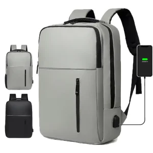 Unisex Simple Casual Large Capacity Multifunctional Laptop Backpack Wear Resistant Business And Student Computer Boarding Bag