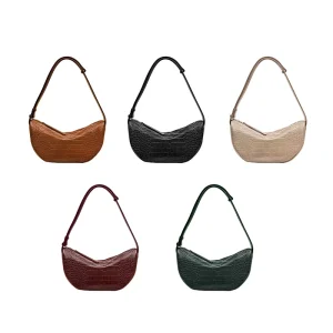 Urban Women’s Leather Hobo Shoulder Bag with Crocodile Print Embossing Design Soft Messenger Bag