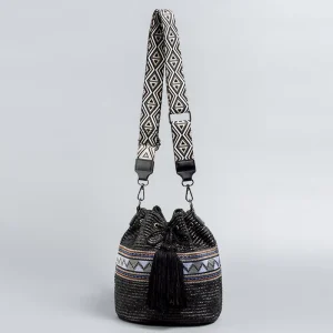 Vacation Hot Selling Beach Bucket Bag for Women’s High End Exquisite Shoulder Bag Seaside Diagonal Cross Woven Bag
