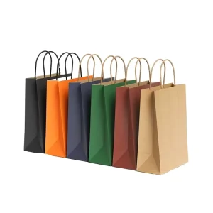 Various Colorful Shopping Paper Bags Kraft Paper Bags with Paper Handles Gift Bag
