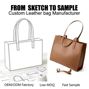Verified Supplier Genuine Leather Women Handbag Tote Bag Bespoke logo Purses Produttore B2B European USA Markets