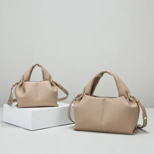 Versatile Integrated Handle PU Leather Handbag for Women Minimalist Slouchy Tote Bag Luxury Shoulder Crossbody Bag Daily Life