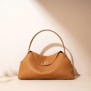 Versatile ZIP Closure Fashionable Spring Handbag First Layer New Advanced Single Shoulder Crossbody Bag Urban Simplicity