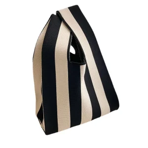 Vertical Grain Bags Knitted Flower Shopping Shoulder Bag Customized Crochet Cute Purse Portable Wrist Handbag Bags for Women
