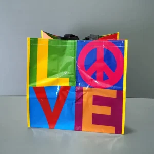 Vibrant Pop Art Style Full Color Printed Laminated Non Woven Bag Waterproof Custom Logo Reusable Fashion Shopping Tote
