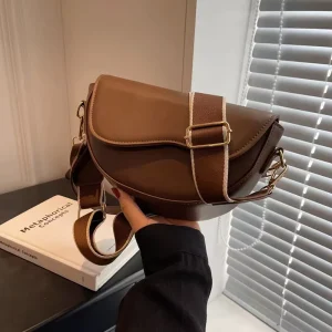 Vintage Bohemian Fashion PU Small Square Shoulder Bag for Ladies with Two Straps Waterproof Portable Summer Coin Purse