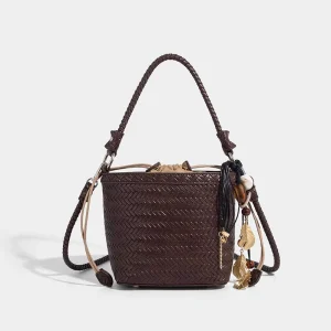 Vintage Cute Drawstring Bucket Bag Tote Luxury Women’s Shoulder Bags with Inner Pocket for Lady
