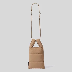 Vintage Designer Women’s Quilted Puffer Crossbody Shoulder Bag Open Closure Mini Size Portable