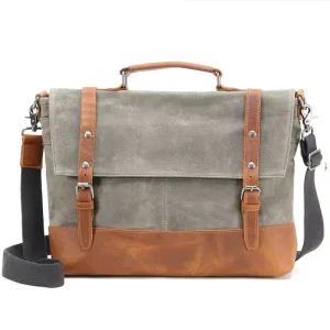 Vintage Fashion Canvas Messenger Bag with Custom Logo High Quality Durable Shoulder Bag for Outdoor Travel Use