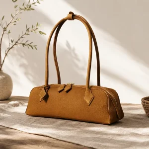 Vintage Genuine Leather Women’s Shoulder Bags for Ladies Luxury Purse Handbag Long Strap Daily Carry Boutique Custom