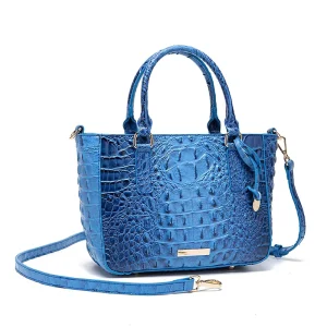 Vintage Luxury Women Mini Tote Bag Fashion Ladies Purse Unique Design Crocodile Pattern Hand Bag With Shoulder Strap